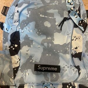 Supreme SS20 Backpack Condura Camo Mint Blue Clip On Tactical Bag Zipper Mesh